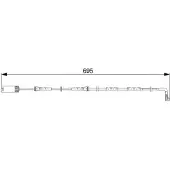 Bosch Waarschuwingscontact, remvoering-/blokslijtage Voor AP322 Bosch voor o.a. BMW