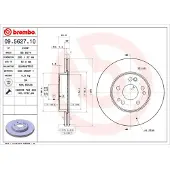 Brembo 09.5627.10 Remschijf