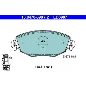 Ate Low dust Keramische remblokken 13.0470-3987.2 ATE voor o.a. FORD, JAGUAR