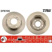 TRW Remschijf DF6106 achter, volledig, 1 Stuk