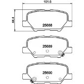Hella 8DB 355 020-291 Remblokken