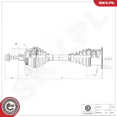 ESEN SKV 40SKV026 Aandrijfas