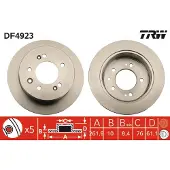 TRW Remschijf DF4923 achter, volledig, 1 Stuk