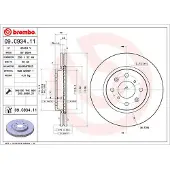 Brembo Remschijf 09C93411 voorkant, geventileerd, 1 stuk