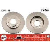 TRW Remschijf DF4158 voorkant, geventileerd, 1 Stuk