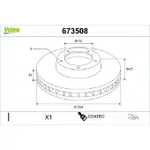 Valeo 673508 Remschijf