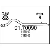 MTS Uitlaatpijp 01.70090