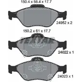 Textar Remblokset 2495201, voor