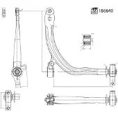 FEBI BILSTEIN Draagarm, wielophanging 186640