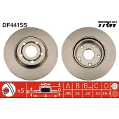 TRW Remschijf DF4415S voorkant, geventileerd, sterk gecarboniseerd, 1 Stuk