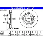 Ate 24.0132-0187.1 Remschijf