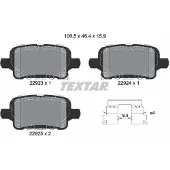 Textar Remblokset 2292301, achter