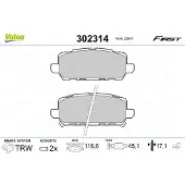 Valeo 302314 Remblokken