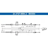 Ate Trekkabel, parkeerrem 24.3727-0694.2