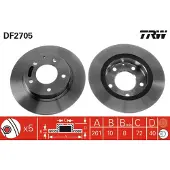TRW Remschijf DF2705 achter, volledig, 1 Stuk