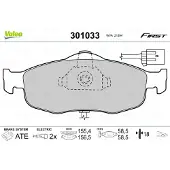 Valeo Remblokkenset, schijfrem 301033