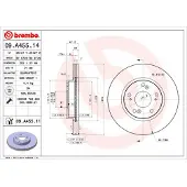 Brembo Remschijf 09A45511 voorkant, geventileerd, 1 stuk