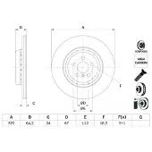 Bosch Remschijf 0 986 479 G99 achter, geventileerd, sterk gecarboniseerd, 1 Stuk