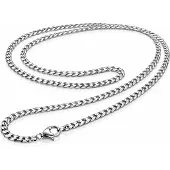 LGT JWLS LGT Jewels Cubaanse koord ketting Zilver Gourmet Schakel 3mm-70cm