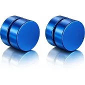 LGT JWLS Magnetische Stud oorbellen Blauw 8mm