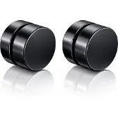 LGT JWLS Magnetische Stud oorbellen Zwart -6mm