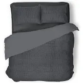 Eleganzzz Dekbedovertrek Micro Mink Crocodile - anthracite 240x200/220cm