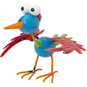 Intratuin Tuinbeeld Steelbirds Vogel Blauw 26,5 X 23 X 19 Cm