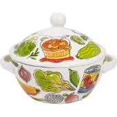 Blond Amsterdam Terrine Even Bijkletsen D 22 H 18 Cm