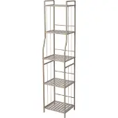 Intratuin Plantenstandaard Iron Leaf Beige 32,5 X 28 X 146 Cm