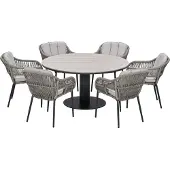 Garden Impressions Patricia tuinset 7-delig - Leona tuintafel Ø150 cm