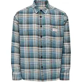Only & Sons Overhemd 'ONSJack' ecru / cyaan blauw / bruin / zwart