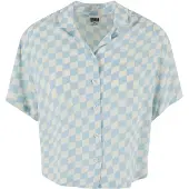 Urban Classics Blouse 'Resort' lichtblauw / wit