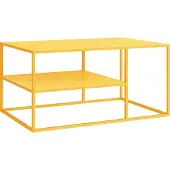 En.casa Salontafel Solund met plank 45x90x60 cm geel []