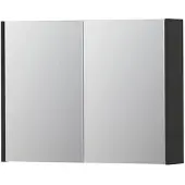 Ink SPK1 Spiegelkast 2 Deuren - 80x60cm - Mat Antraciet - Spiegels, Spiegelkasten - 8718835100742