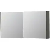 Ink SPK1 Spiegelkast 2 Deuren - 120x60cm - Mat Beton Groen - Spiegels, Spiegelkasten - 8718835101688