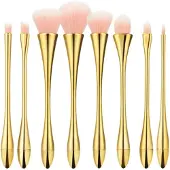 Haarspullen Gouden Makeup Brush Set - 8pcs