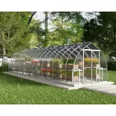 Canopia Tuinkas Bella 8x32 - Polycarbonaat 6mm - Zilver - 244x964x218cm