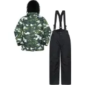 Mountain Warehouse Ski jassenset met opdruk voor kinderen (Donkere Khaki)