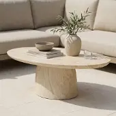 Giga Meubel Loungetafel Myrna Ovaal Travertin 120cm