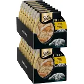 Sheba 16x Kattenvoer Nat Filets in Saus Gevogelte en Zalm 60gr