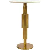 Wohnling Bijzettafel wit marmeren blad 37 cm