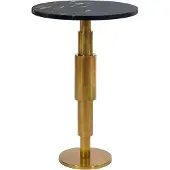 Wohnling Bijzettafel zwart marmeren blad 37 cm