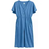 Mazine - Women's Wide Leg Tencel Jumpsuit - Jumpsuit M, blauw