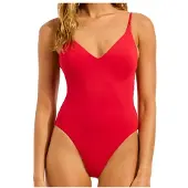Seafolly - Women's Collective V Neck One Piece - Badpak 40, rood
