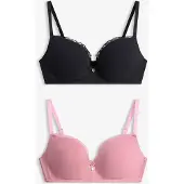 Bonprix Push up bh zonder beugels met katoen (set van 2) maat 70