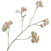 Silk-ka Kunstbloem Geranium Wit / Roze H 94 Cm