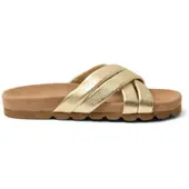 Lazamani Slippers Dames Goud Leer Maat 37