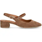 No Stress Bruine leren slingbacks | Maat 37