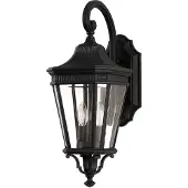 Elstead Lighting Wandlamp buiten Cotswold Lane, dimbaar, zwart, Aluminium, Antiek, Wandlamp buiten