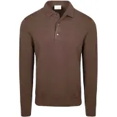 Profuomo Bruine polo normale fit 3 knoopjes